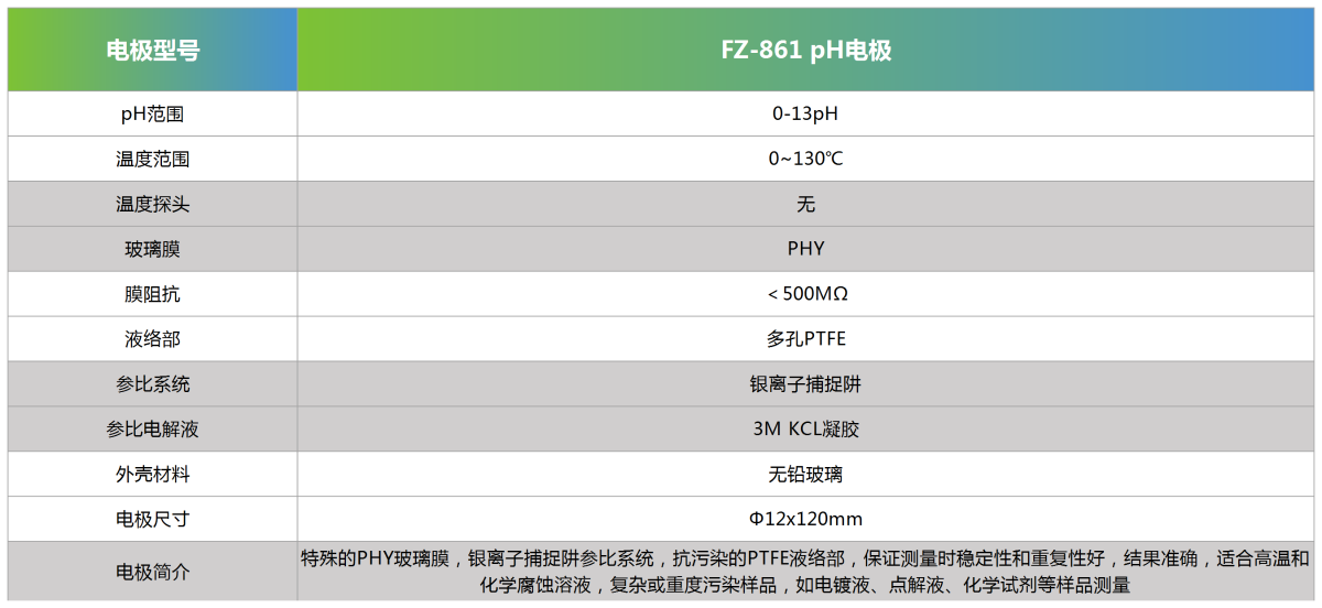 FZ-861 pH电极