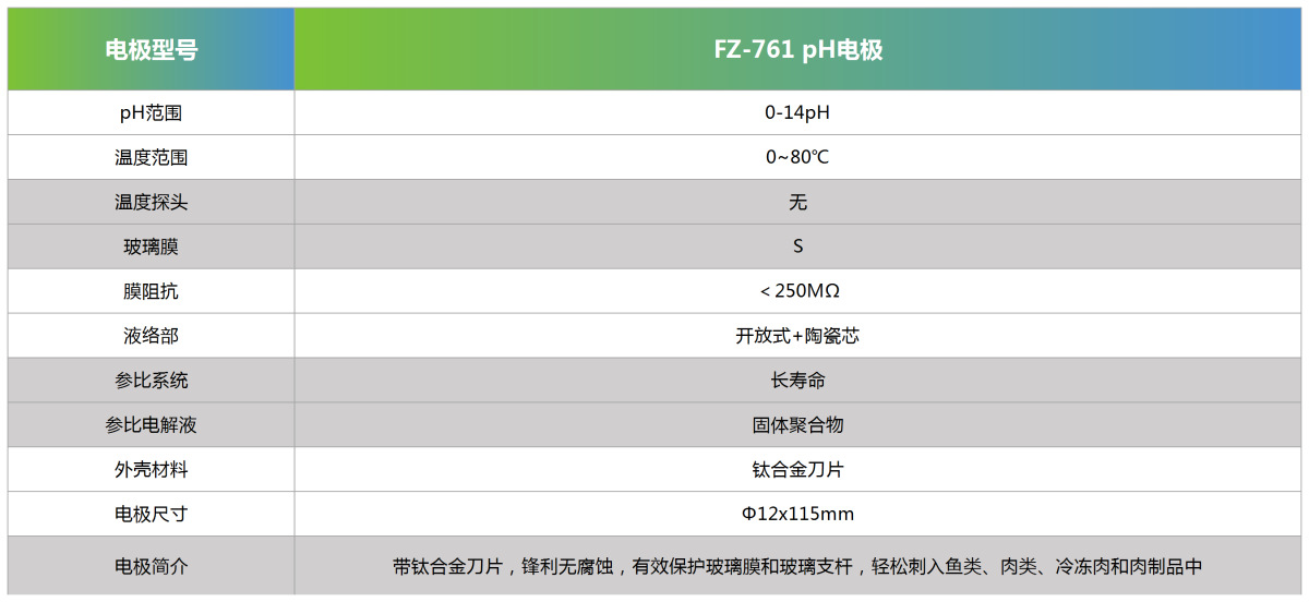 FZ-761 pH电极